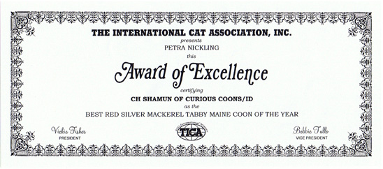 Tica Award of Excellence